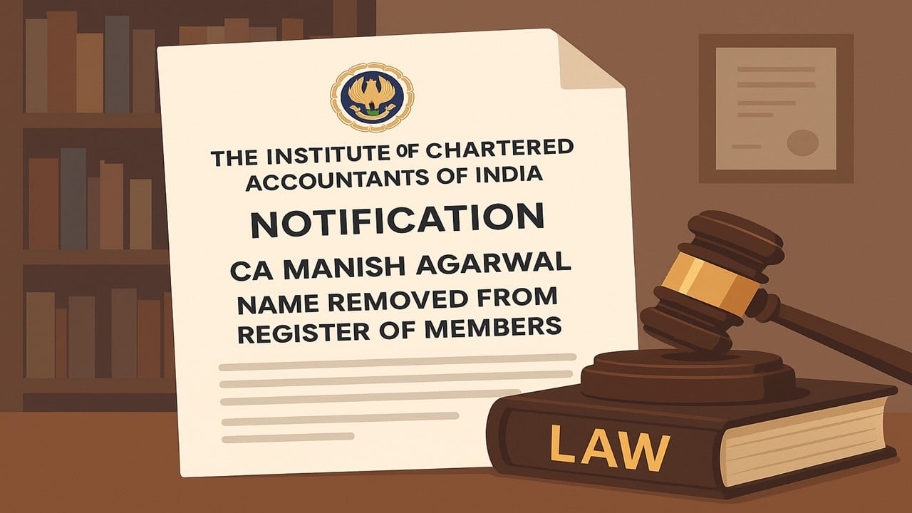 CA Removed From Register of Member For Three Years After Finding Him Guilty of “Professional Misconduct”