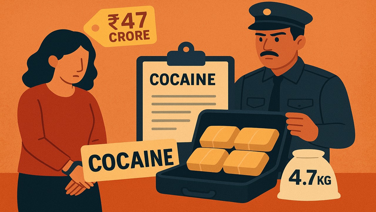 DRI Seizes 4.7 Kg Cocaine Worth Rs 47 Crore From Woman’s Luggage in Mumbai 
