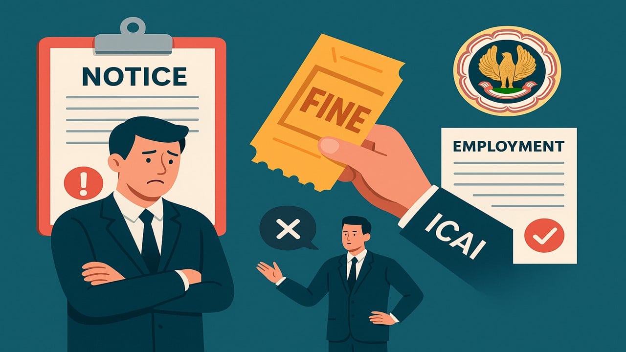 ICAI Fines Chartered Accountant for Misleading Employment Information and Violating Professional Conduct