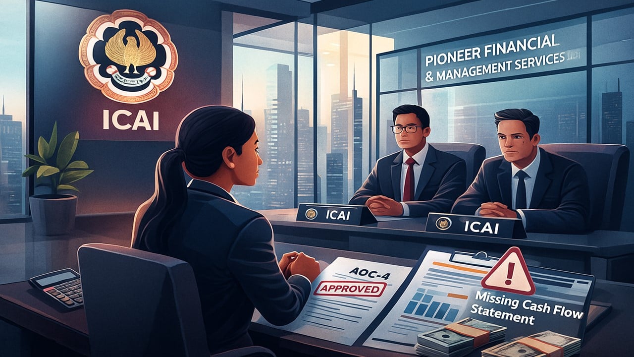 Professional Misconduct: ICAI Reprimands Auditor for Not Reporting Mandatory Cash Flow Statement