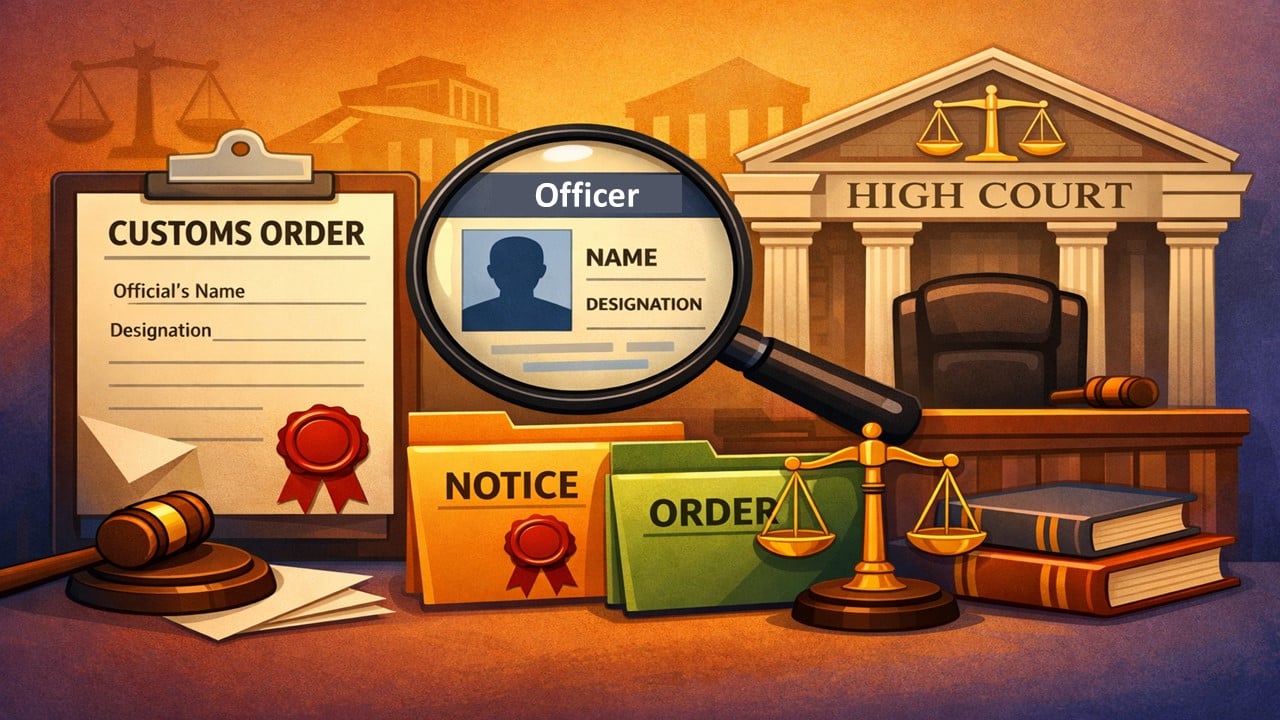 All Customs Orders and Notices Must Properly Mention Official’s Name and Designation: High Court