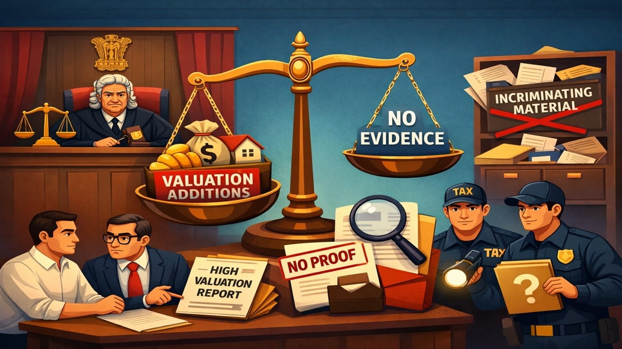 ITAT Rejects Valuation-Based Additions in Search Assessment Without Incriminating Material