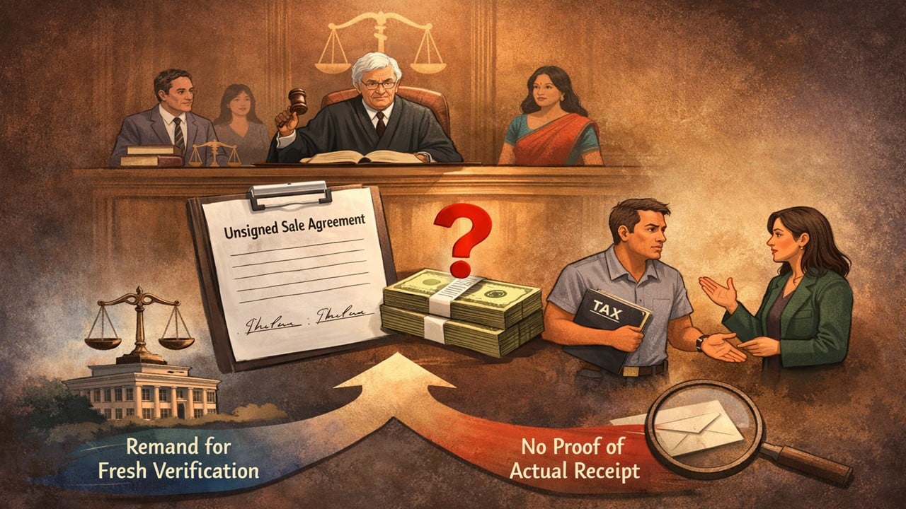 ITAT Remands Case Over Unsigned Sale Agreement; Orders Fresh Verification of Rs. 13 Lakh Receipt