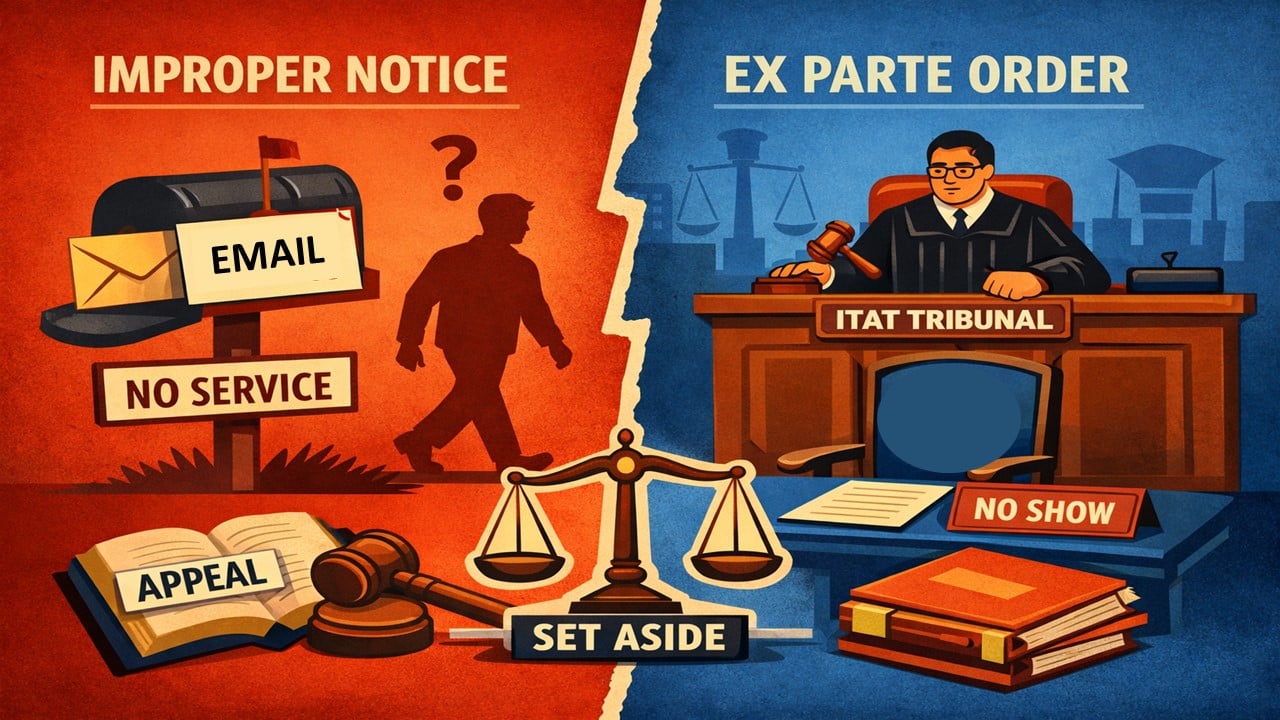 ITAT Sets Aside Ex Parte Order for Lack of Proper Hearing Due to Improper Service of Notice