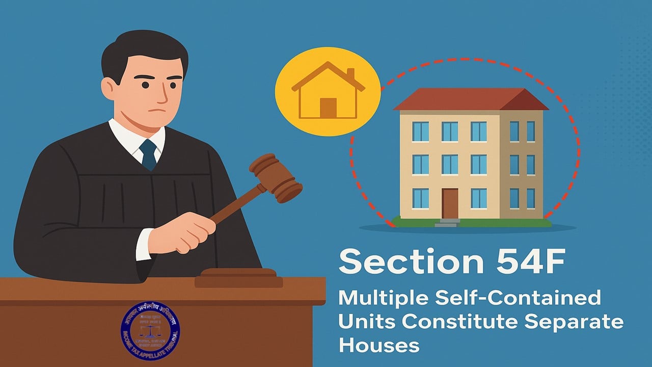 ITAT disallows Section 54F claim: Multiple Self-Contained Units Constitute Separate Houses