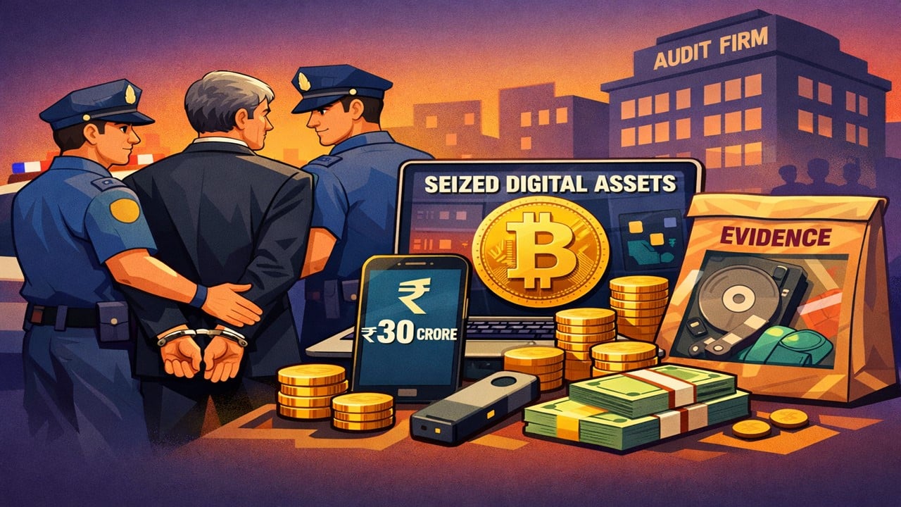 Audit Firm Director Arrested for Stealing Seized Digital Assets of Rs 30 Crore