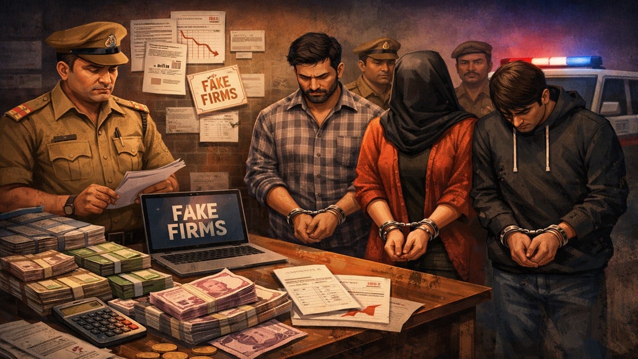 Bulandshahr Police Bust Rs. 1.22 Crore GST Evasion Using Bogus Firms; Three Arrested