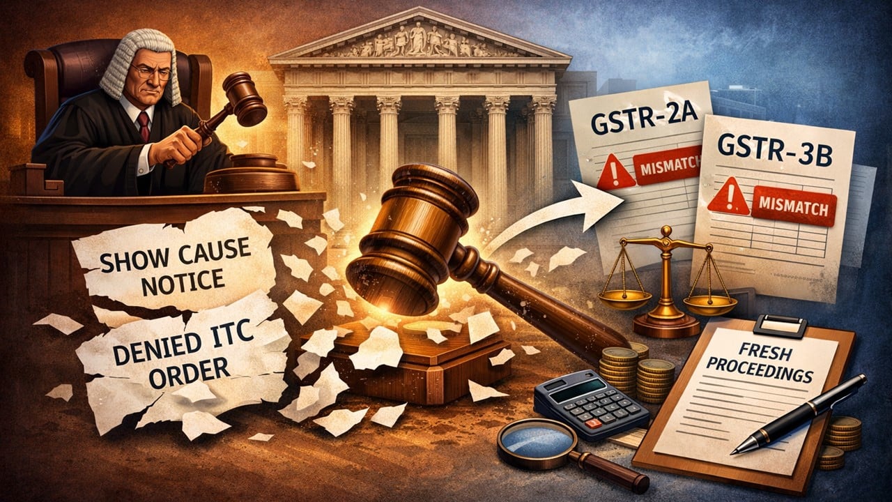 High Court quashed single combined GST SCN for multiple financial years against company for denying ITC based on GSTR-2A/3B mismatch