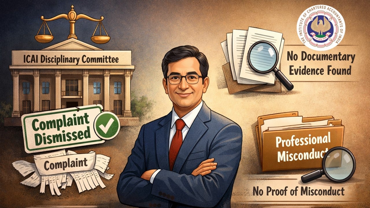 ICAI Dismisses Complaint Against CA Finding No Evidence of Forgery or Misuse of Digital Signature