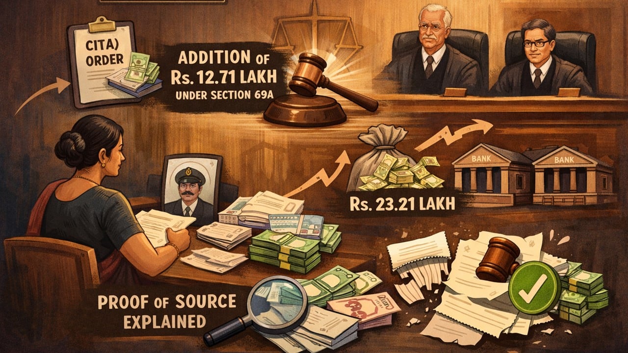 ITAT Deletes Entire Rs. 12.71 Lakh Addition in Legal Heir’s Appeal; Holding Cash Deposits Were Fully Explained