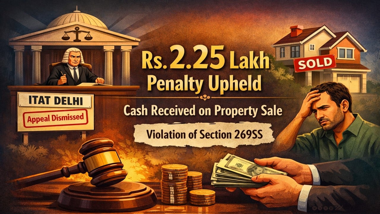 ITAT Upholds Rs. 2.25 Lakh Penalty Levied for Section 269SS Violation in Immovable Cash Property Sale