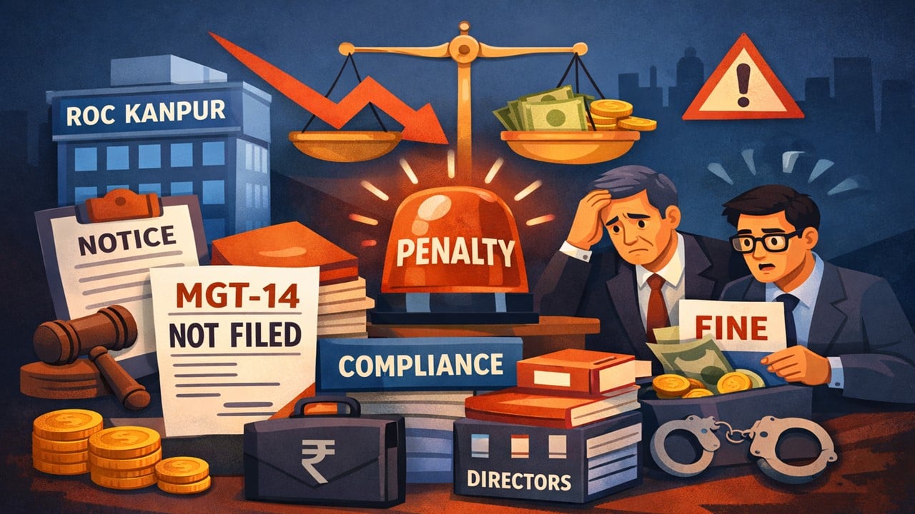 ROC Kanpur Imposes Penalty on Company and its Directors for Not Filing MGT-14