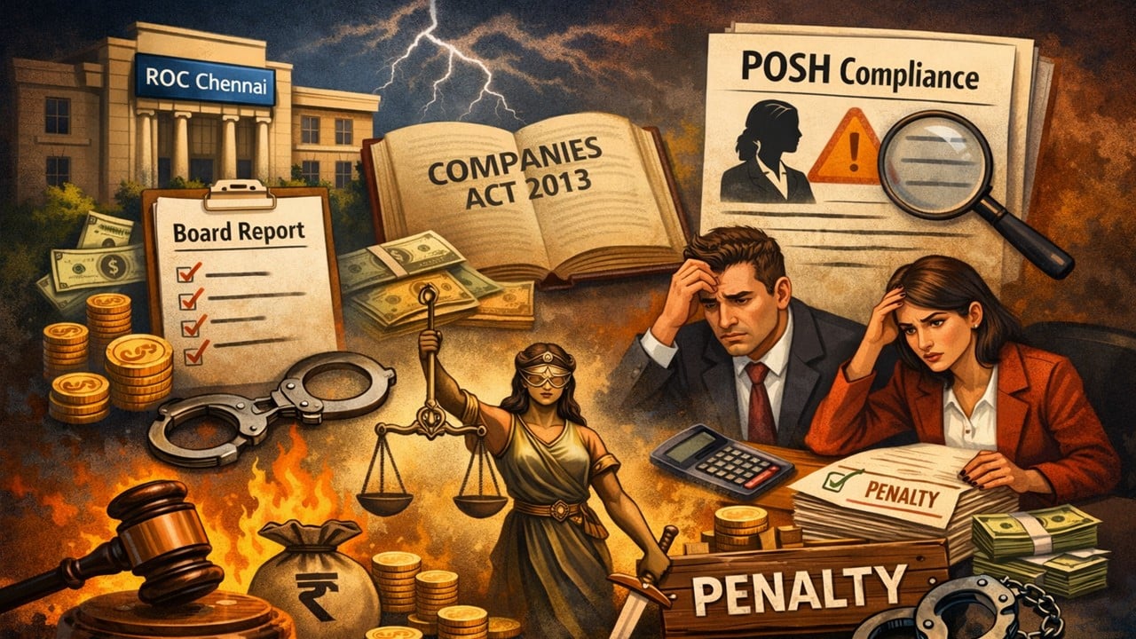 ROC Slaps Rs 4 Lakh Penalty on Nidhi Company and Its Directors for Non-Disclosure of POSH Compliance