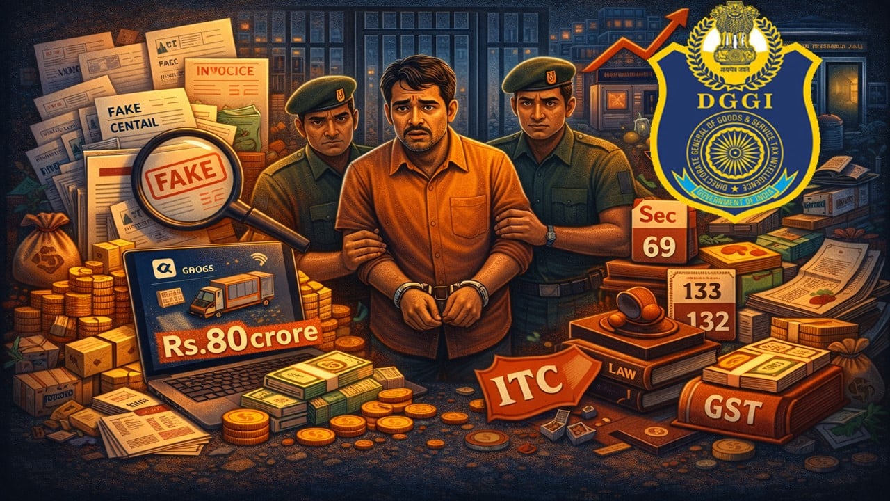 Raipur Man Held for Rs. 80 Crore GST Evasion Through Fake Bills
