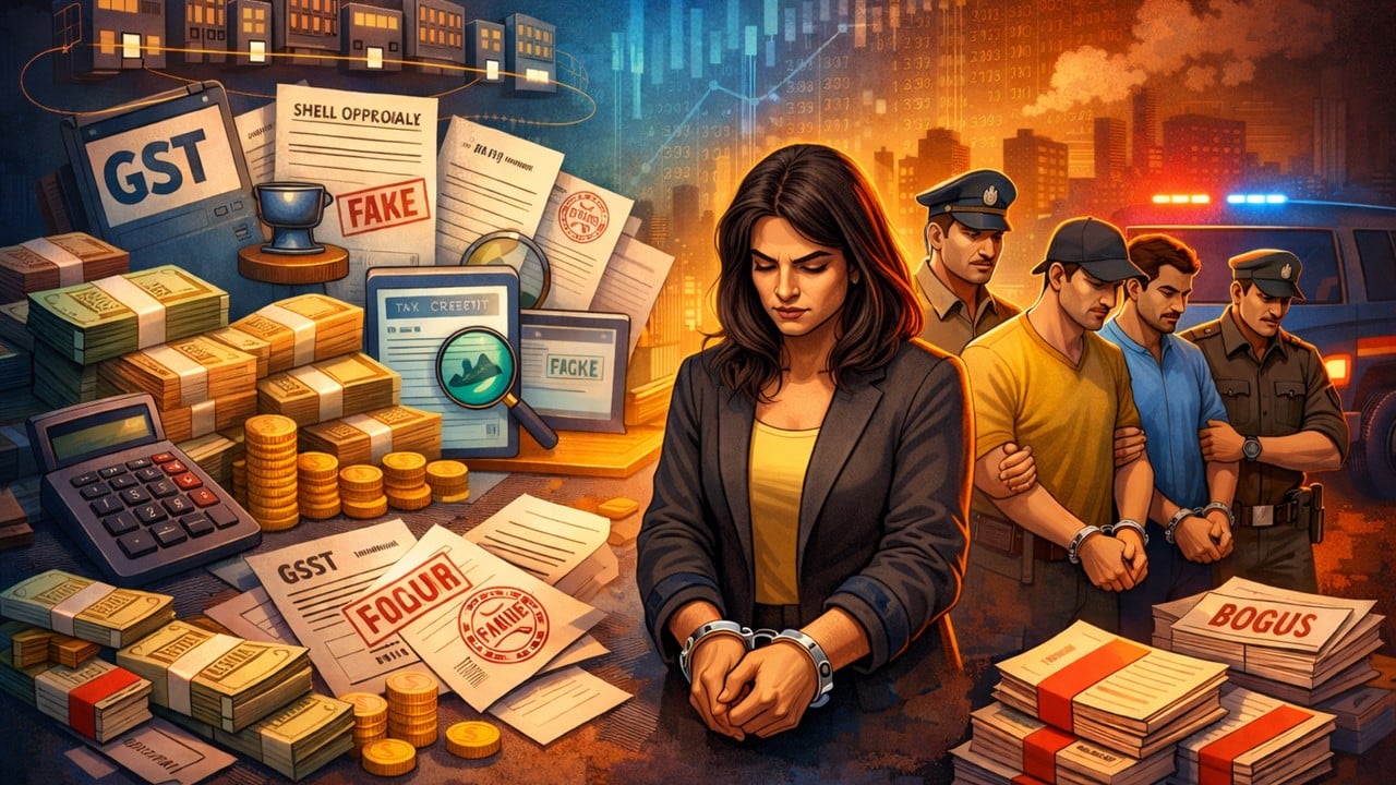 10th-Grade Dropout Woman Masterminds Rs.2.75 Crore GST Fraud Using 16 Shell Firms; Four Arrested