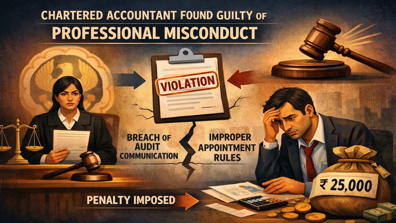 CA Penalised for Accepting Audit Assignment Without Mandatory Communication with Existing Auditor