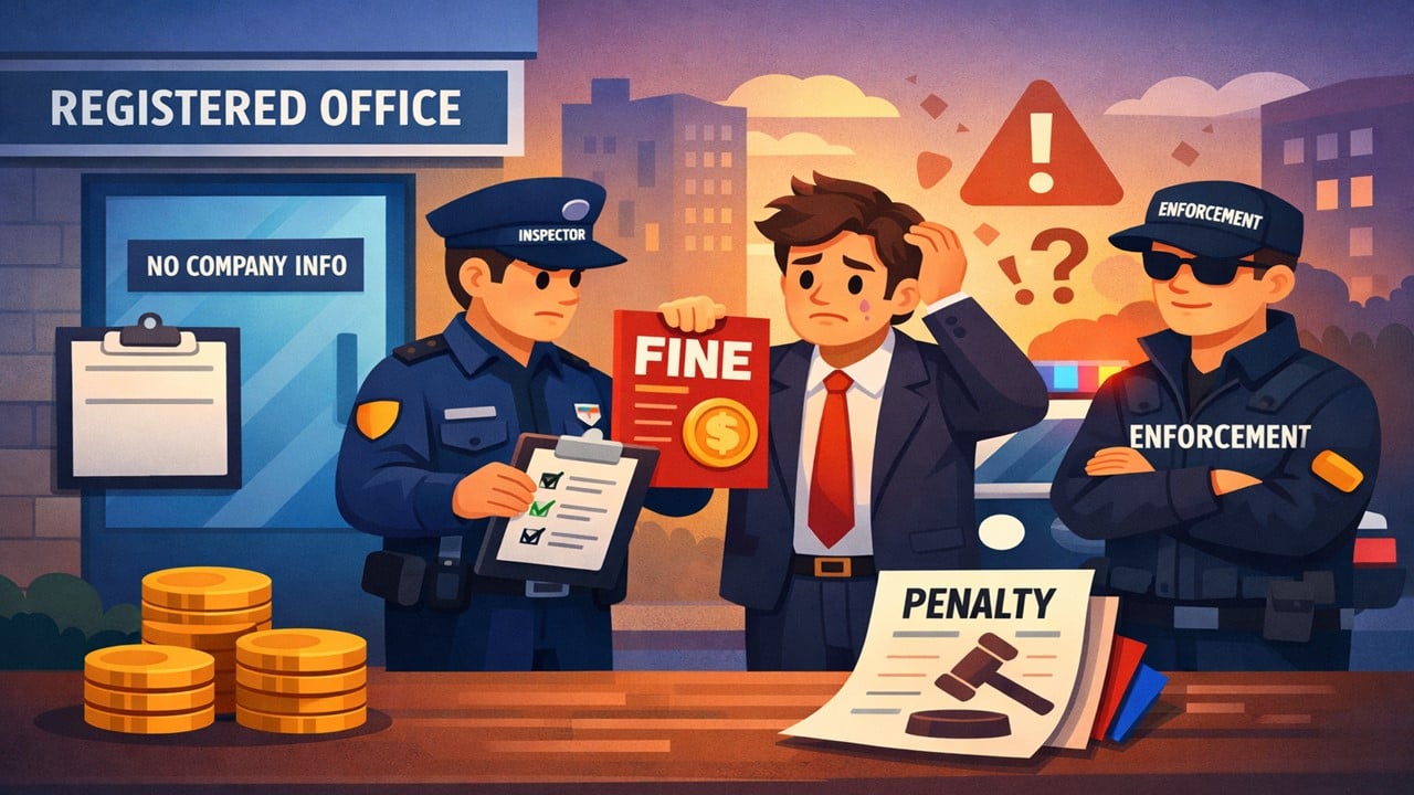 Company Penalised for Not Displaying its name at Registered Office