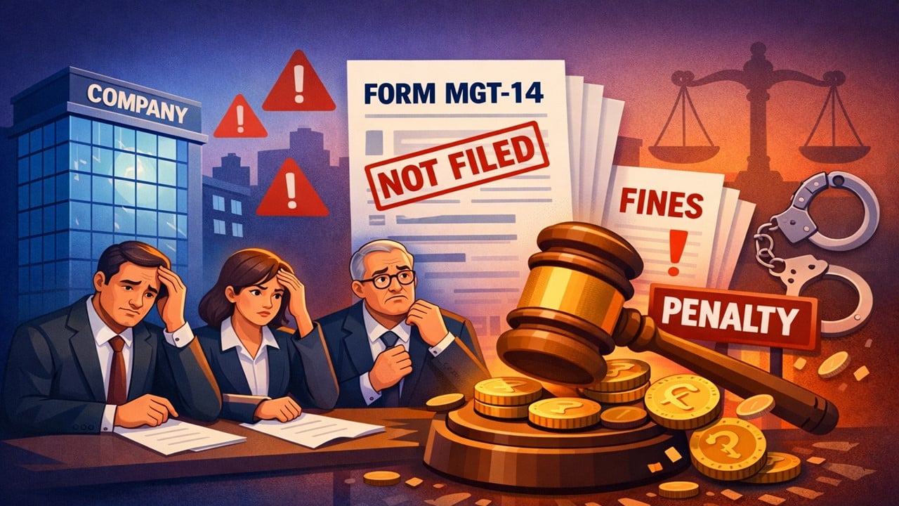 Company Faces Penalty for Non-Filing Form MGT-14 for approving financial statements