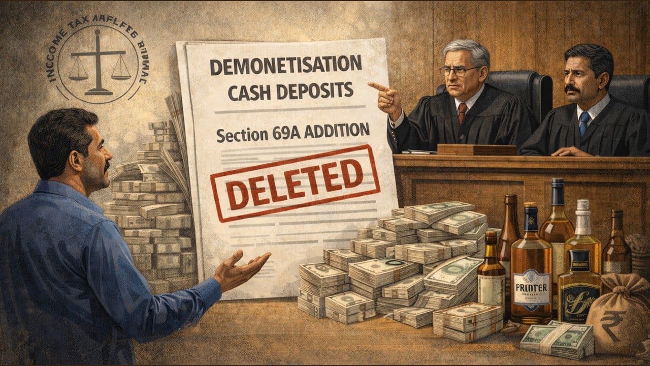 ITAT Deletes Section 69A Addition on Demonetisation Cash Deposits After Estimating Liquor Business Profits