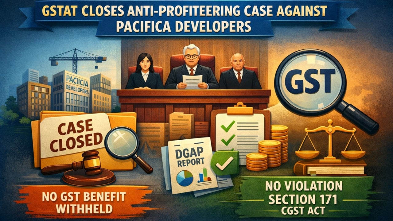GSTAT Closes Anti-Profiteering Case Against Pacifica Developers; No GST Benefit Withheld