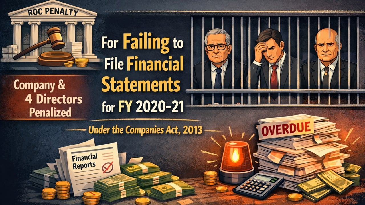Non-Submission of Financial Statements Leads to Penalty on Assam-Based Company and Directors