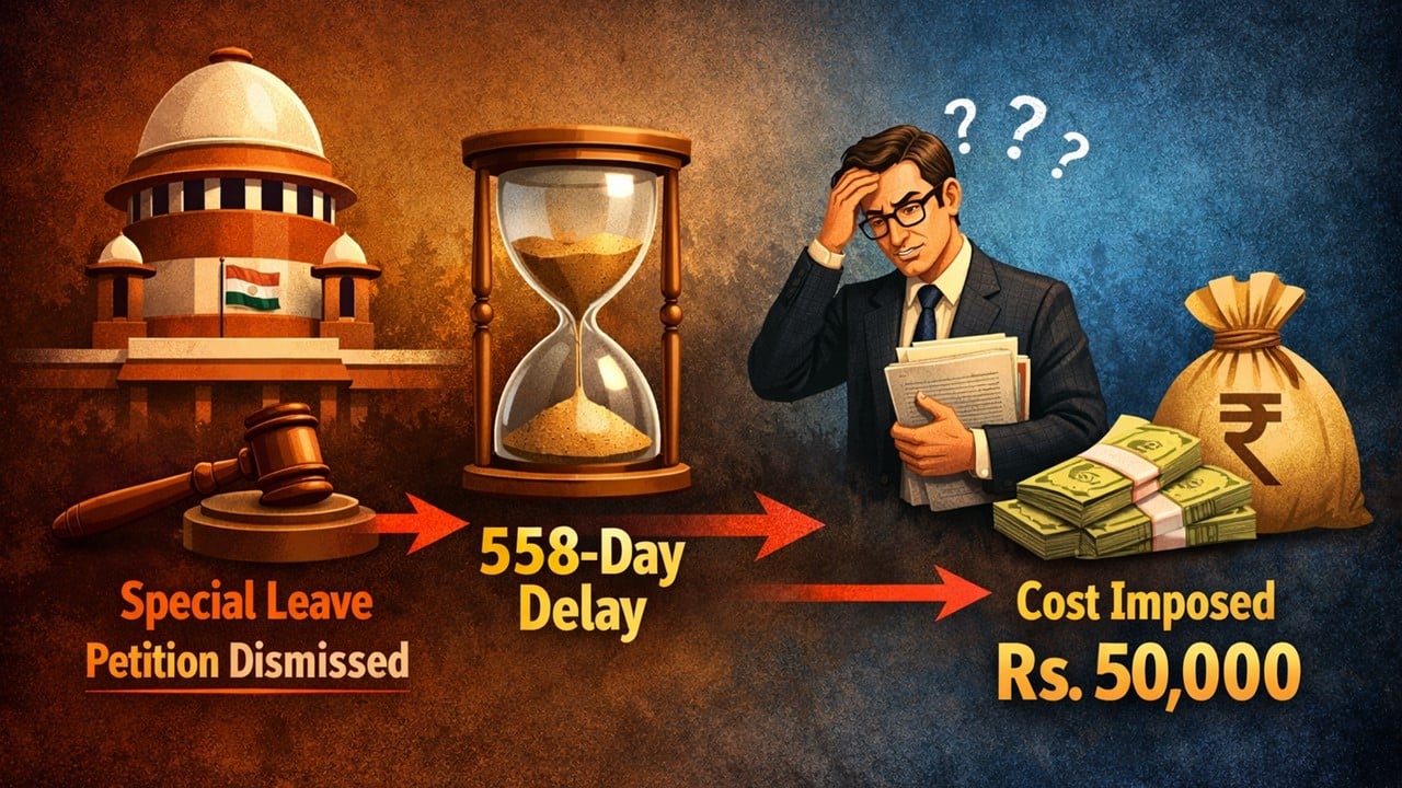 Supreme Court Dismisses 558-Day Delayed SLP, Imposes Rs. 50,000 Cost on Income Tax Department