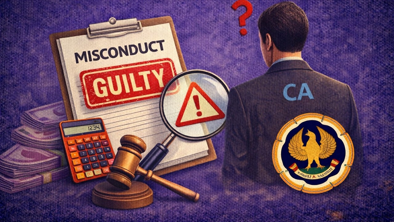 ICAI Holds CA Guilty of Professional Misconduct for Gross Negligence