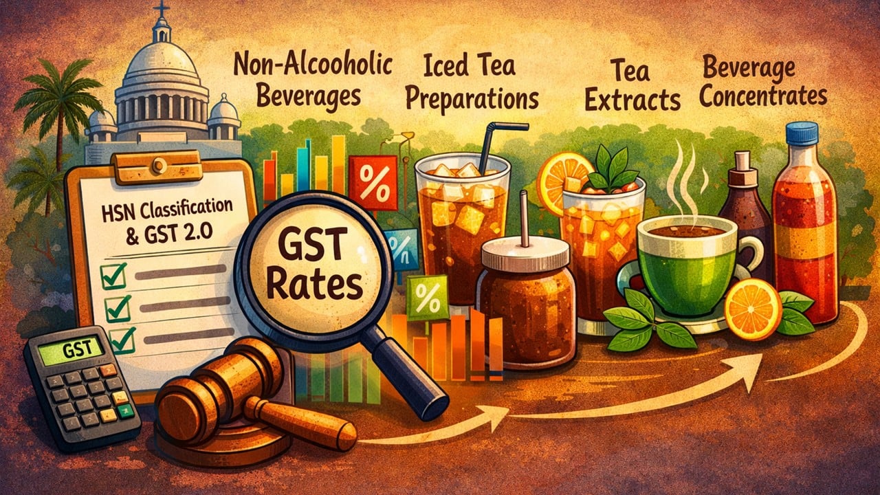 HSN Classification and GST Rate for Non-Alcoholic Beverages, Syrups and Tea Extracts: AAR