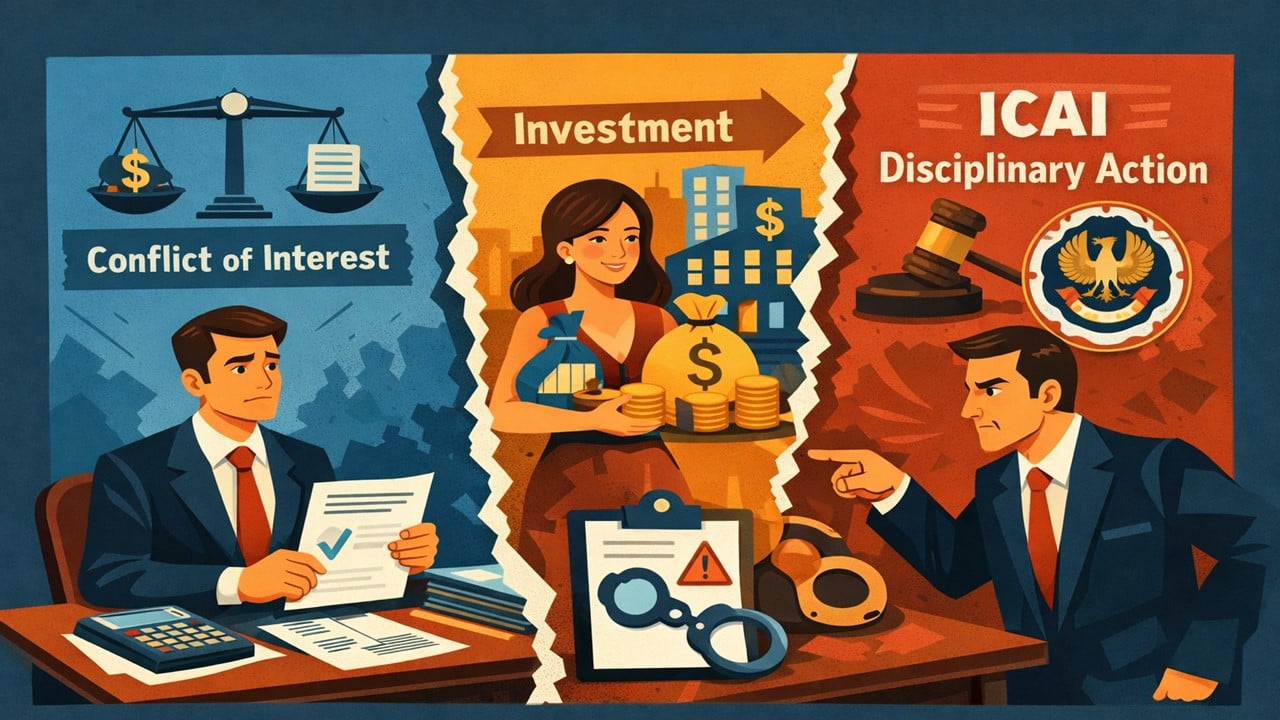 CA Found Guilty by ICAI for Auditing Firm Where Wife Held Majority Stake