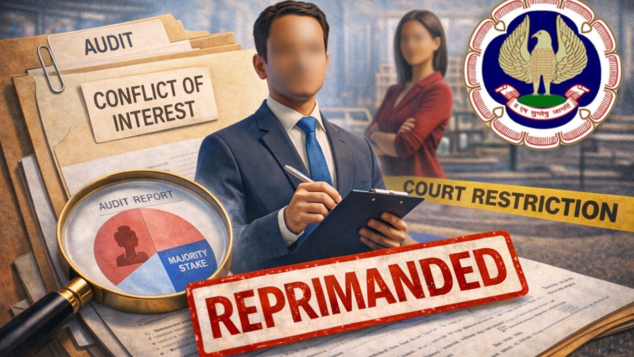 ICAI Disciplinary Committee Reprimands CA for Auditing Firm Where Wife Held Majority Stake
