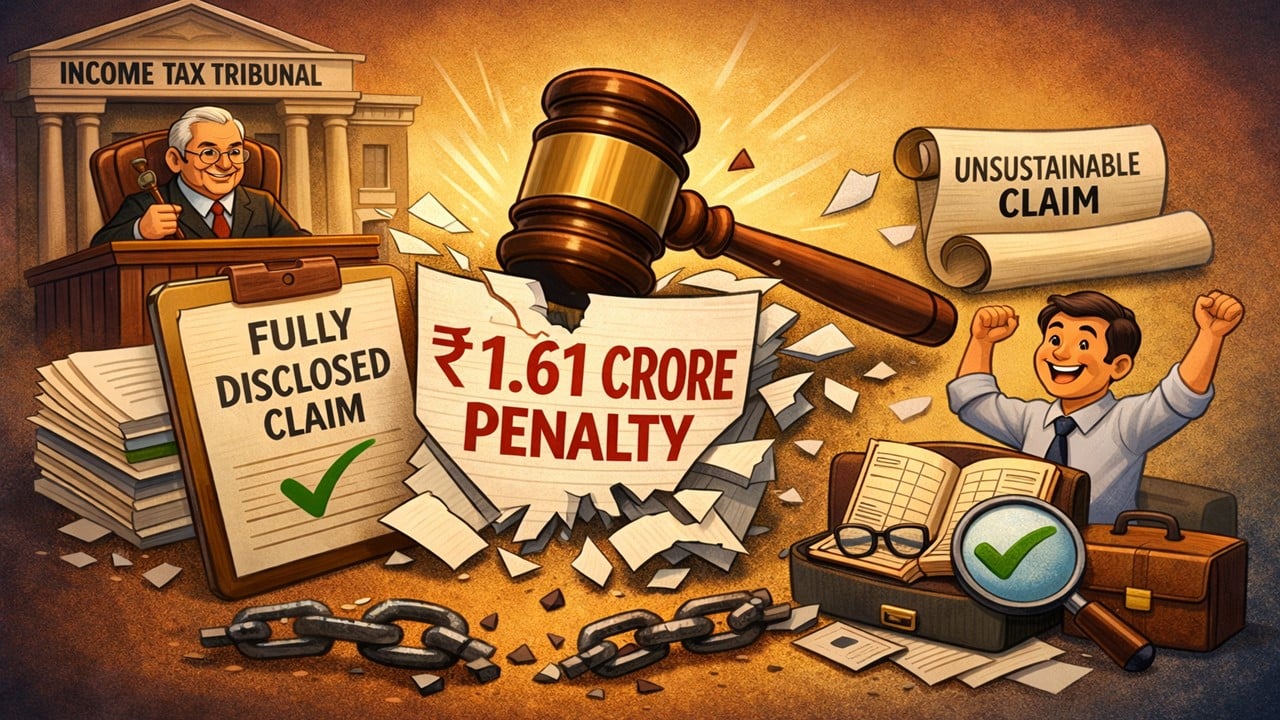 ITAT Deletes Rs 1.61 Crore Penalty, Says Incorrect but Disclosed Claim Not ‘Inaccurate Particulars’