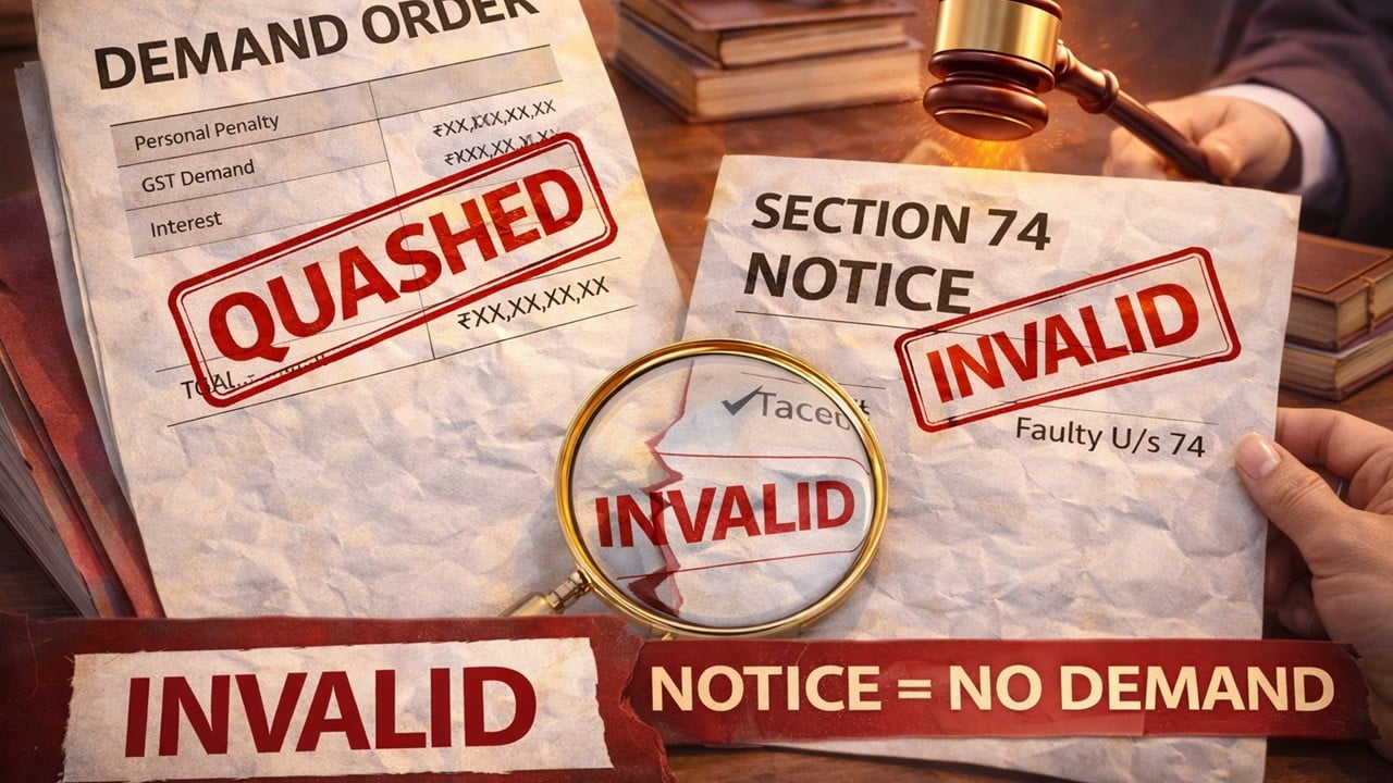 GST Demand Orders Quashed as Invalid Section 74 Notice Found Fatal