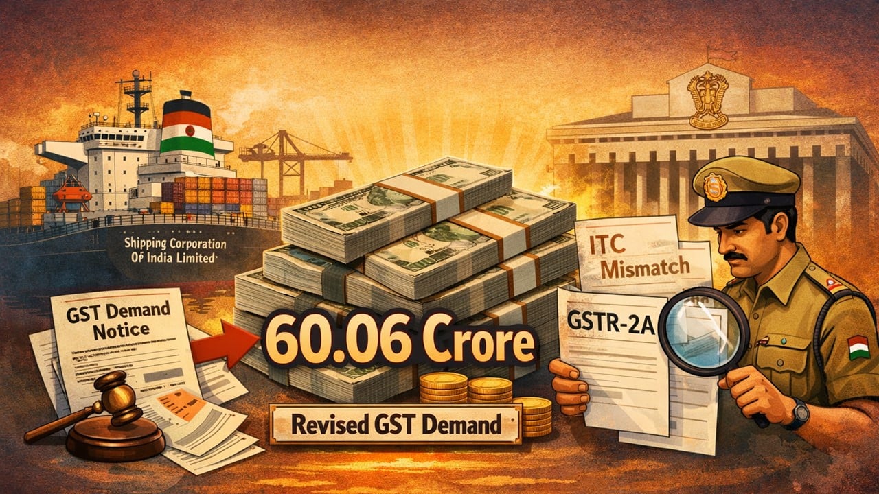 Shipping Corporation of India Faces Rs 60 Crore GST Demand for GSTR-2A Mismatch
