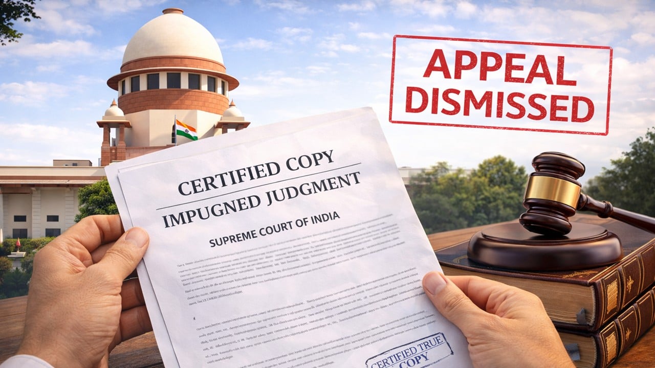 Statutory Appeal cannot be entertained without certified copy of impugned judgment: Supreme Court