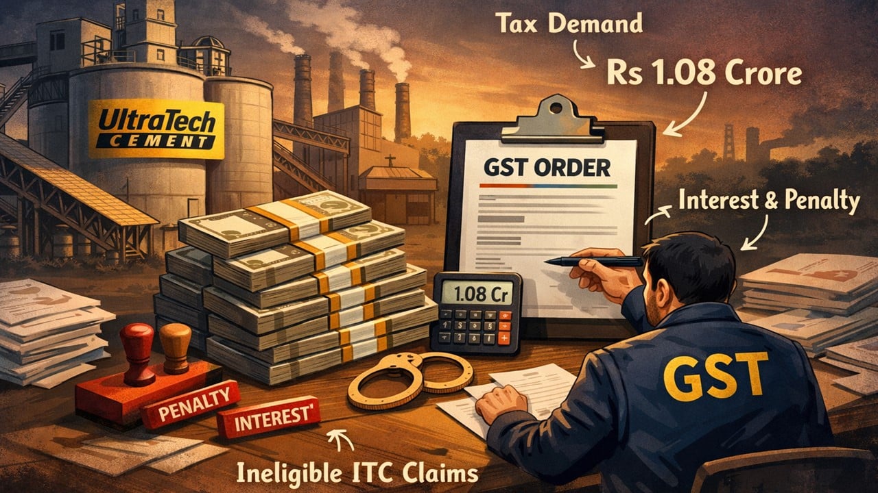 UltraTech Cement Faces Rs 1.08 Crore GST Demand Over Alleged Ineligible ITC Claim on Blocked Credits