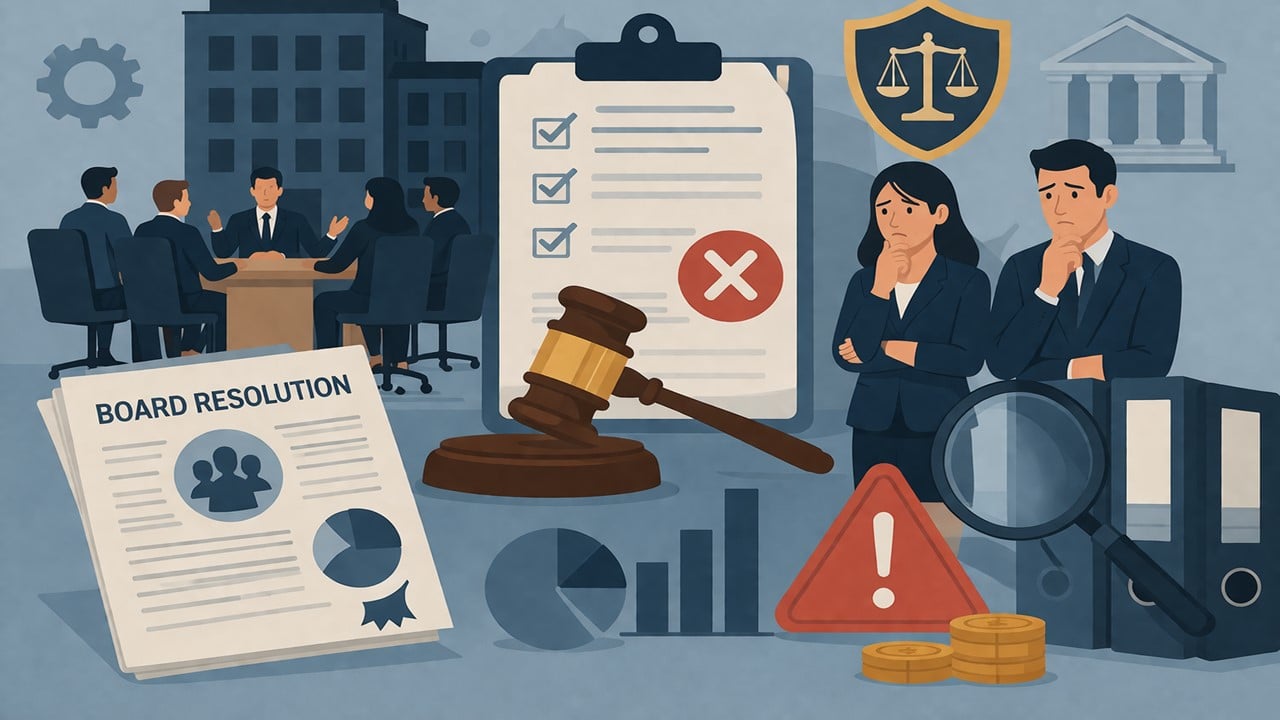 Company and Directors Face Penalty for Recording Incorrect Information Regarding Board Resolution