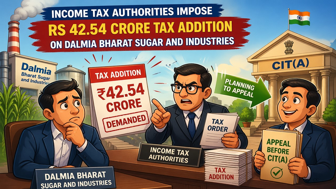 Dalmia Bharat Sugar and Industries Faces Rs 42.54 Crore Income Tax Additions; Plans to Appeal