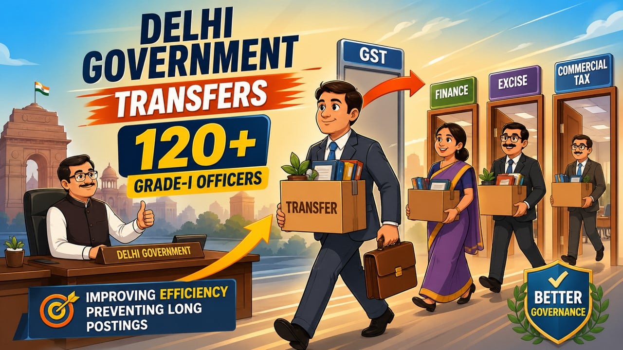 Delhi Govt Transfers Over 120 Grade-I (DSS) Officers in Major Administrative Reshuffle