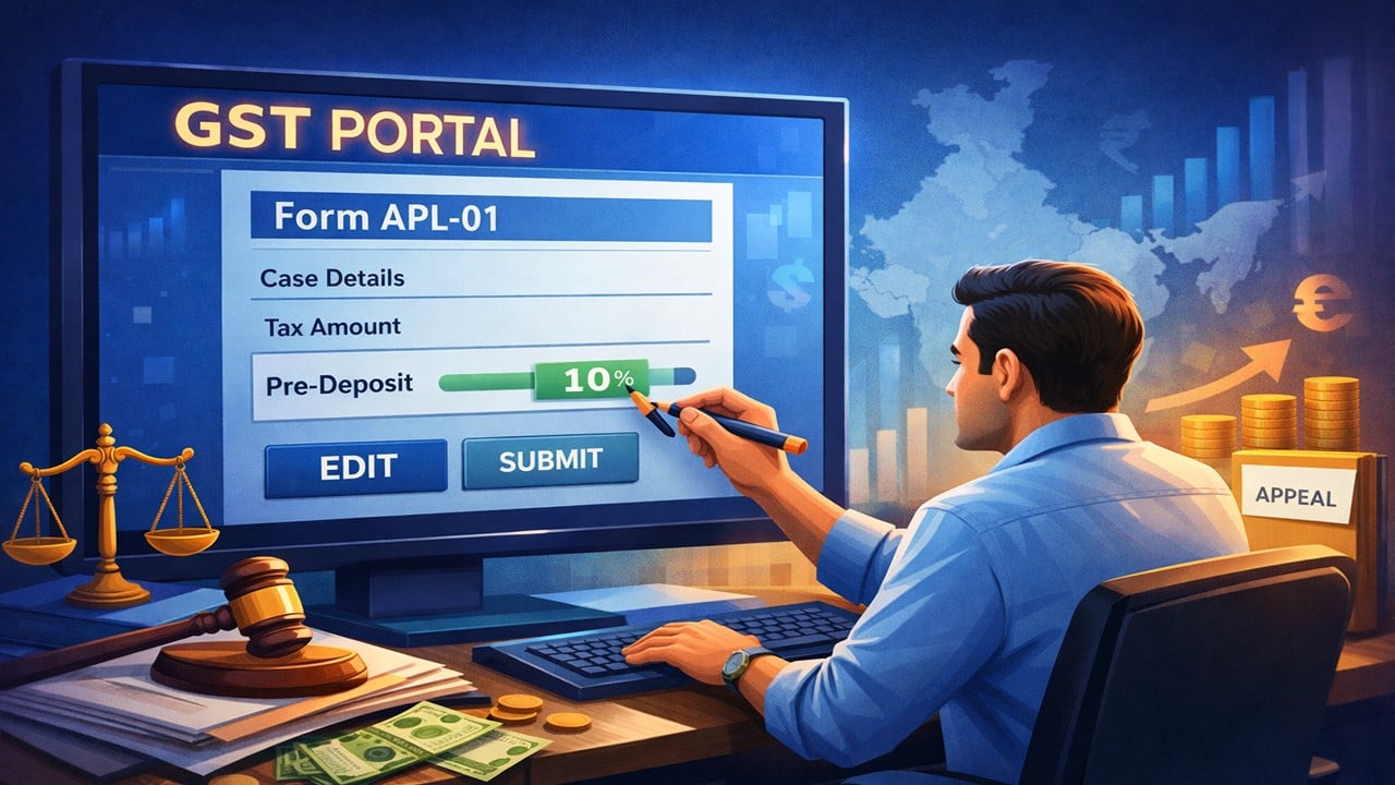 GST Portal Update: Pre-Deposit Amount Now Editable in Appeals