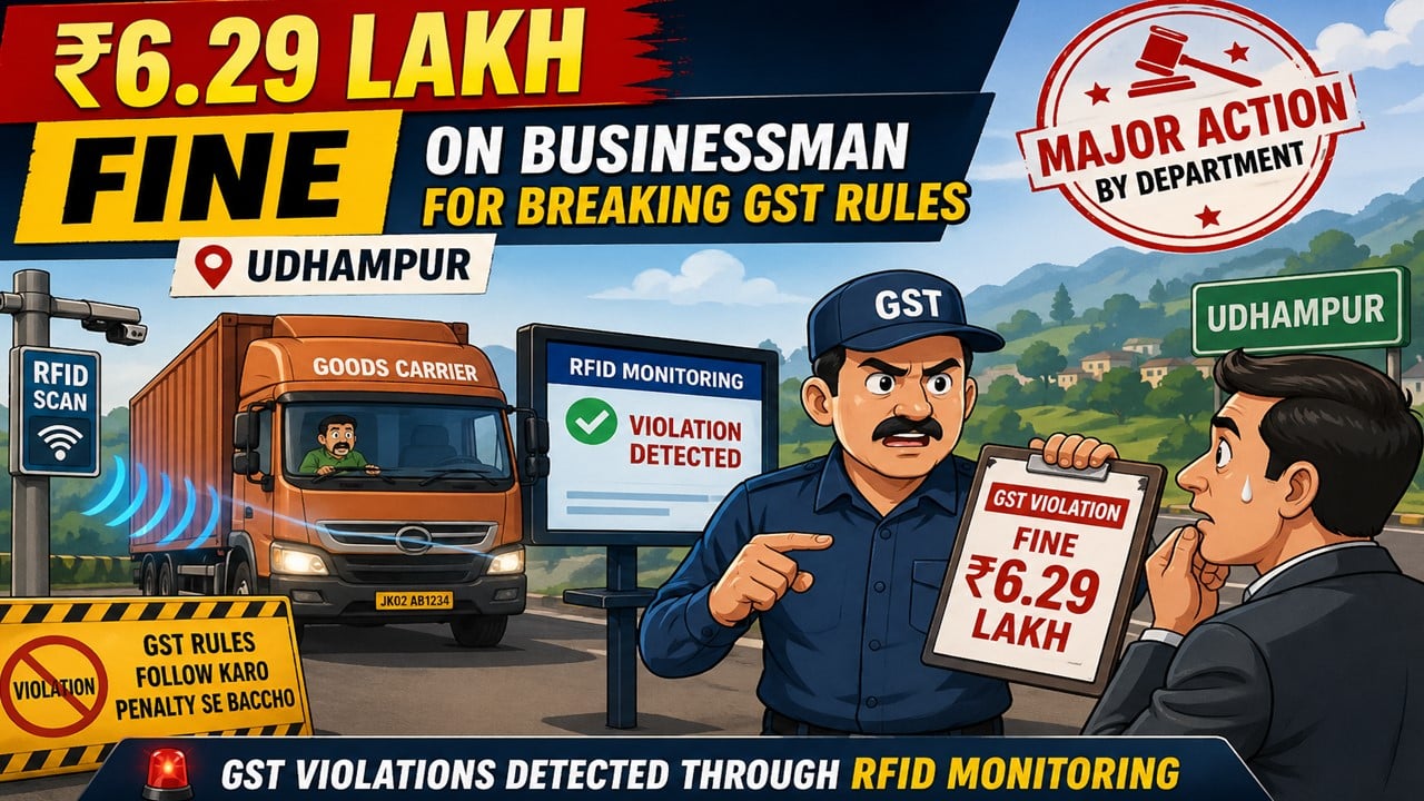 Jammu GST Department penalises Trader for Illegal Goods Transport