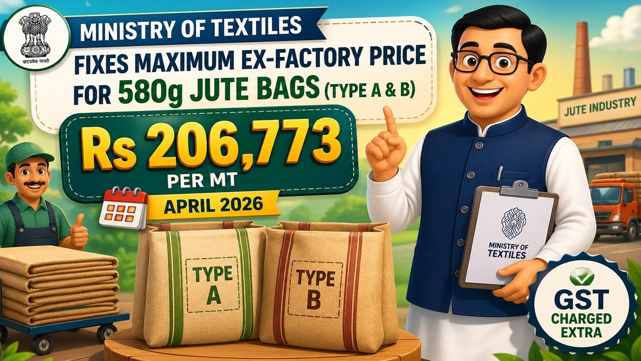 Government Fixes Maximum Price for 580g Jute Bags for April 2026