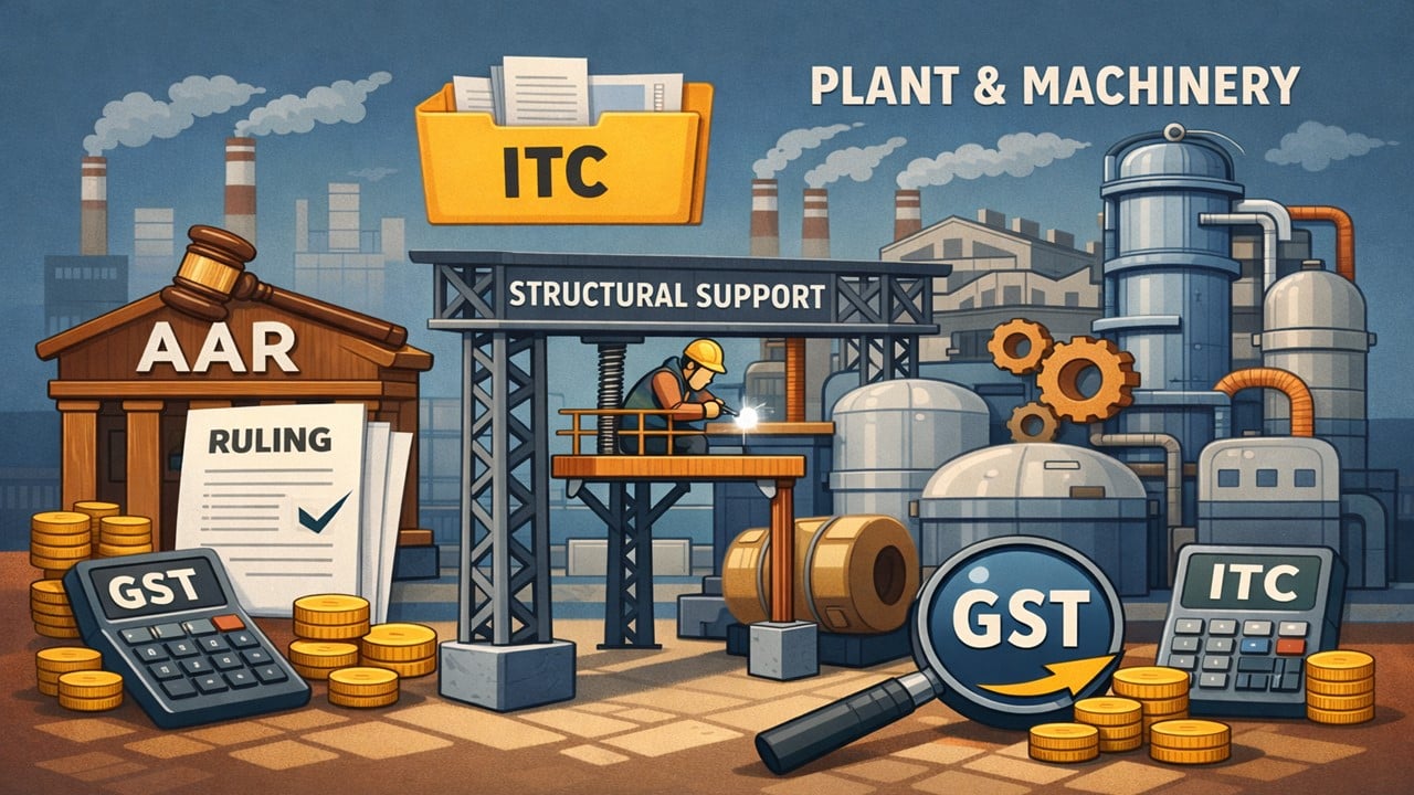 Gujarat AAR Allows ITC on Structural Support for Plant and Machinery