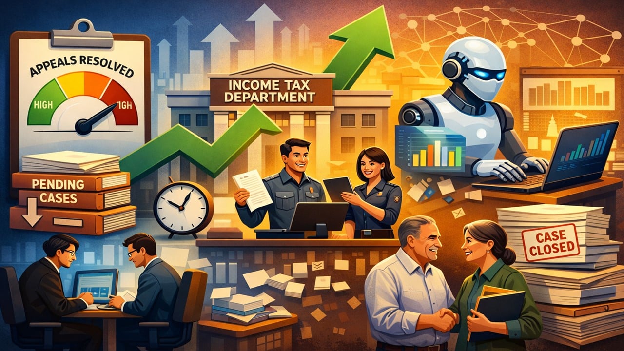 Income Tax Dept Clears 2.22 Lakh Appeals in FY 2025-26, Reduces Pendency by 29%