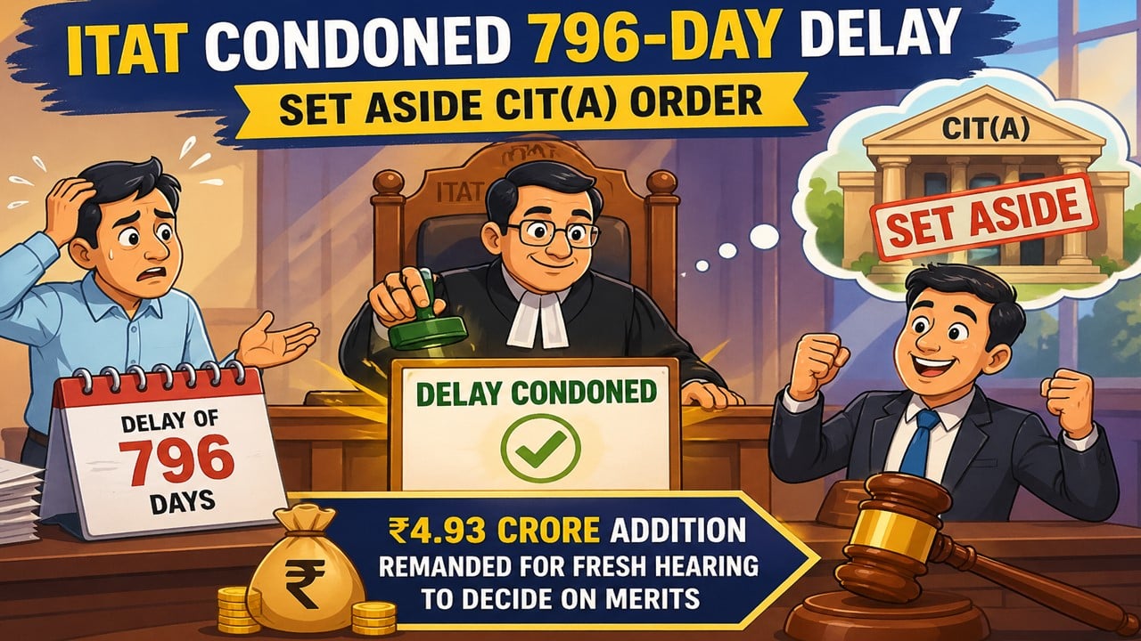 ITAT Condones 796-Day Delay in Rs 4.93 Crore Tax Addition Case After Accountant’s Death