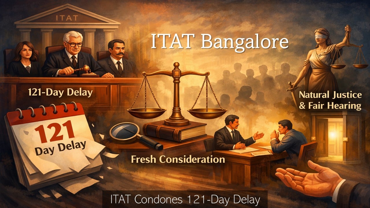 Delay Not Deliberate: ITAT Condones 121-Day Delay, Restores Appeal for Fresh Hearing