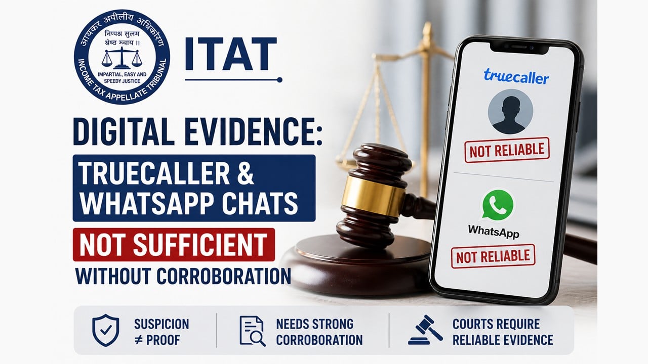ITAT on Digital Evidence: Truecaller & WhatsApp Chats Not Sufficient Without Corroboration