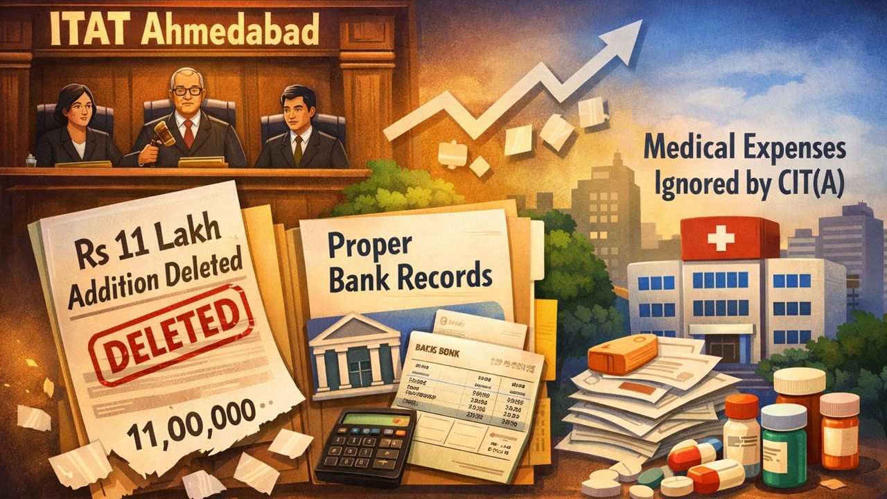 ITAT Quashes Rs 11 Lakh Addition Quashed Over Ignored Evidence and Genuine Medical Withdrawals