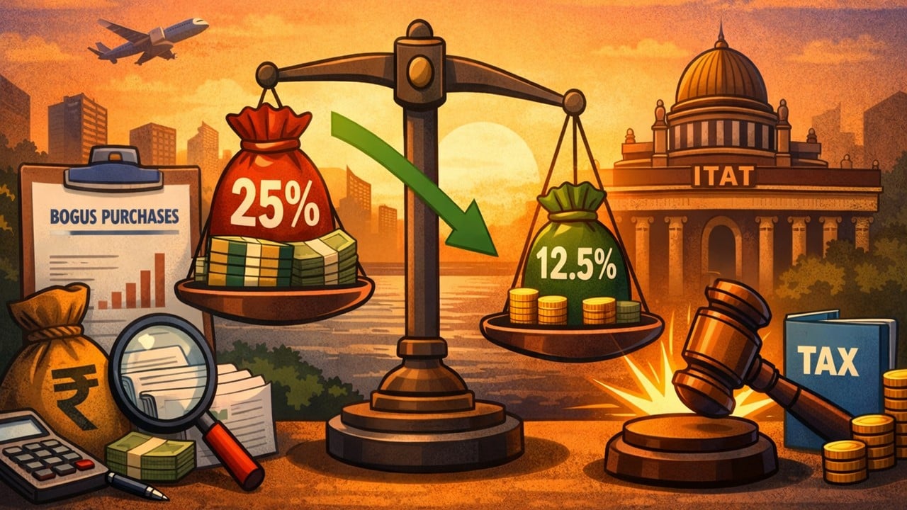 Only Profit, Not Full Purchases Taxable: ITAT Reduces Alleged Bogus Purchase Addition from 25% to 12.5%