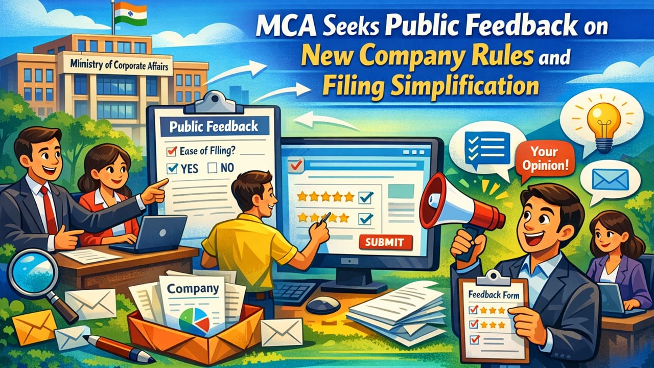 MCA Invites Public Feedback on Company Law Amendments and Filing Reforms
