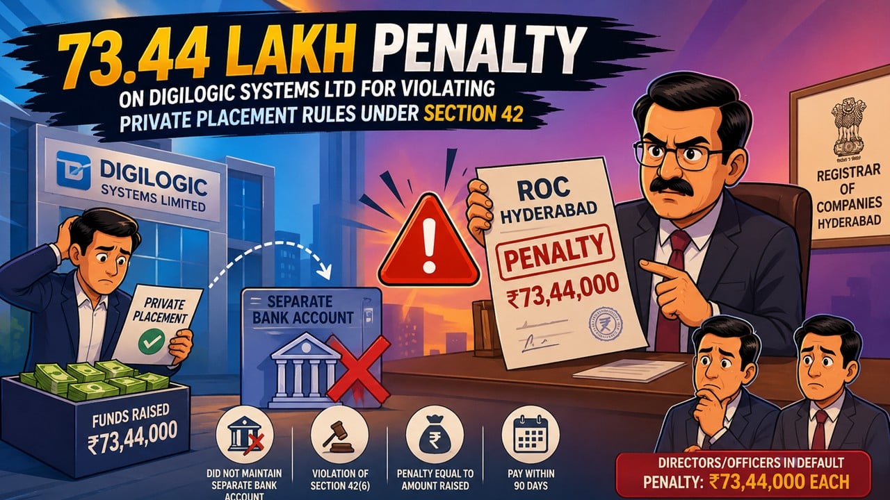 ROC penalises company for Violating Private Placement Rules under Section 42